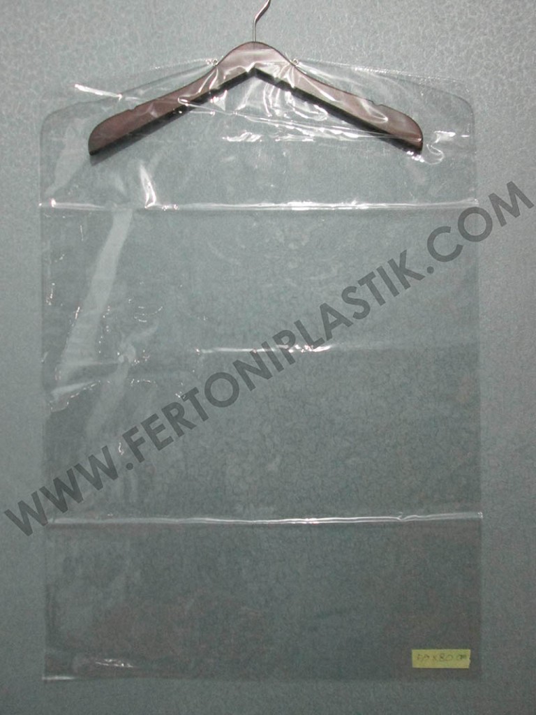 Sampul Cover Baju Plastik Mika PVC